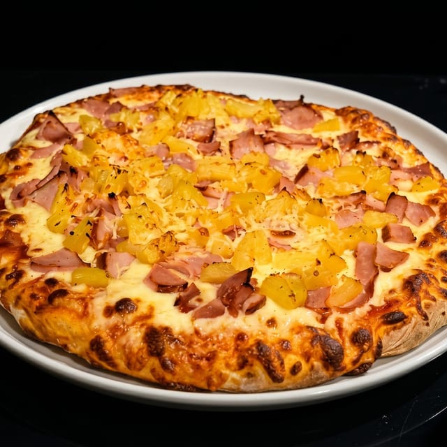 14" Hawaiian Pizza.